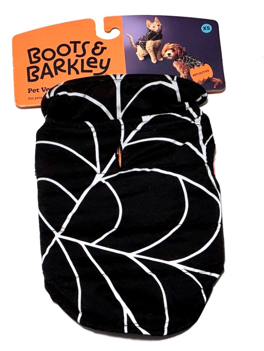 Reflective Spider Web Dog Vest - Boots & Barkley -- Size XS
